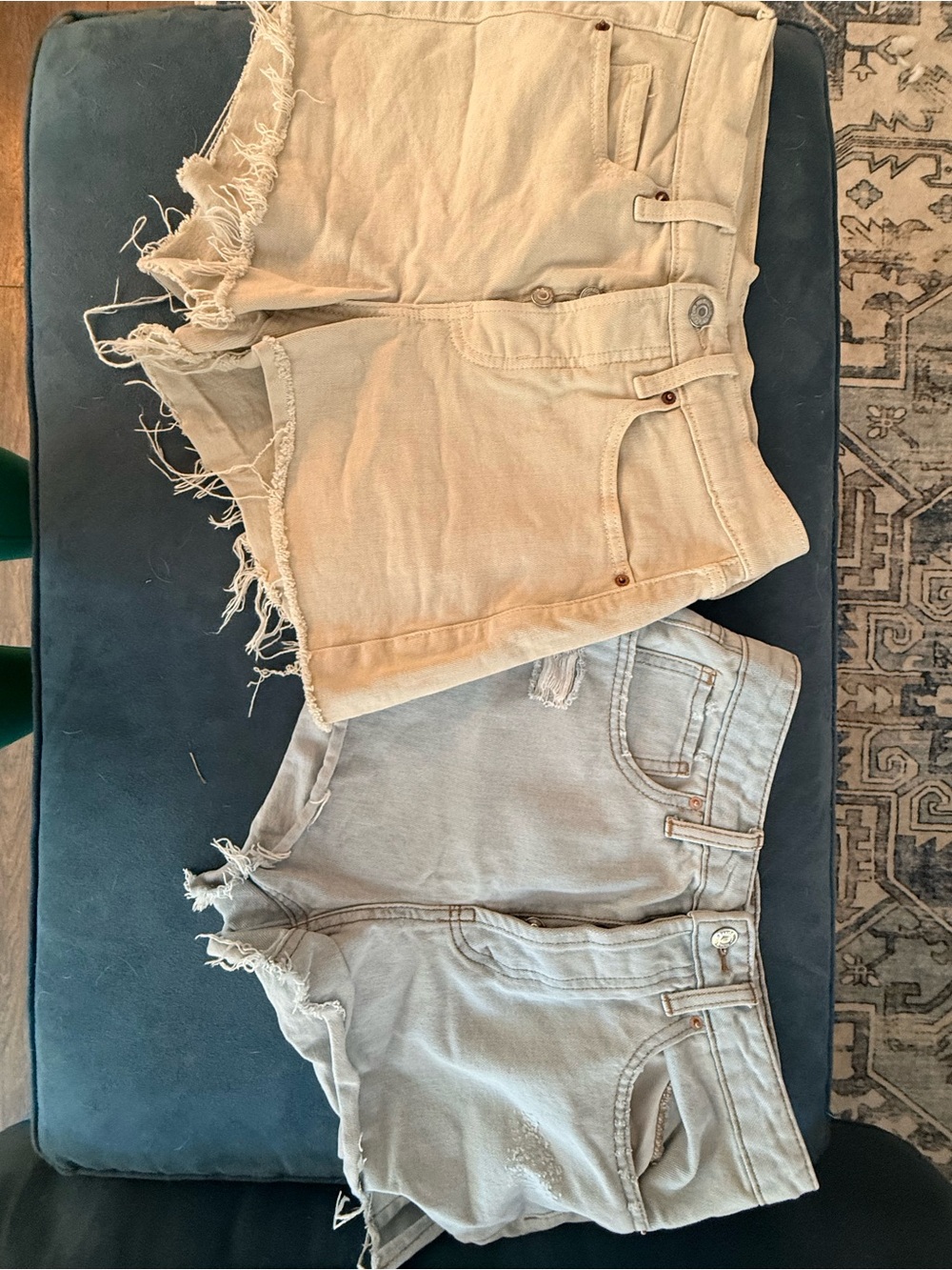 Set of Frayed Hem Women’s Denim Shorts
